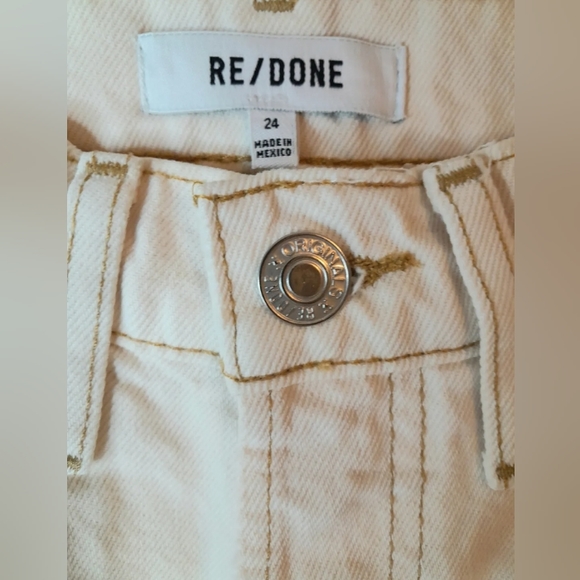 Levi's Redone White Vintage Women's Jeans High Rise Straight Leg Size 24 NWT - Picture 11 of 16